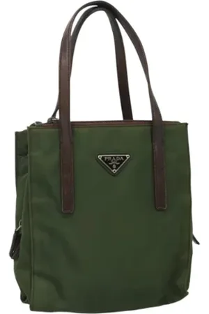 Prada Pre-owned, Dame, Grøn, ONE SIZE, Nylon, Pre-owned nylon prada-tasker