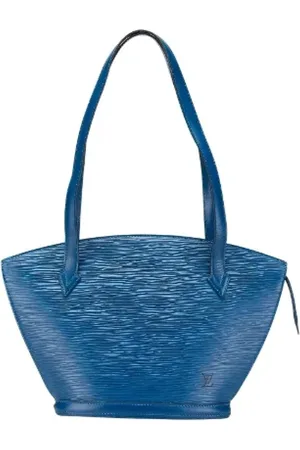 LOUIS VUITTON Pre-owned, Dame, Blå, ONE SIZE, Uld, Pre-owned Laeder louis-vuitton-tasker