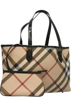 Burberry Pre-owned, Dame, , ONE SIZE, Tyl, Pre-owned Laeder hndtasker