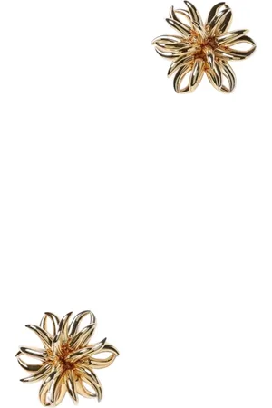 Cult Gaia Tilbehør, Dame, Gul, ONE SIZE, Elegant Blomster Metal Øreringe