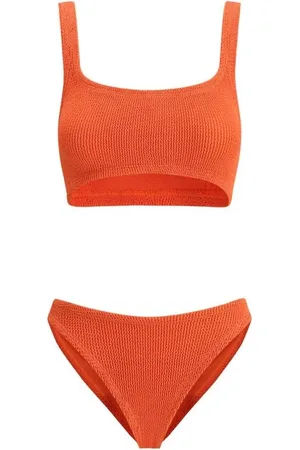 Hunza G Badetøj, Dame, , ONE SIZE, Uld, Krøllet Off-Shoulder Bandeau Badedragt