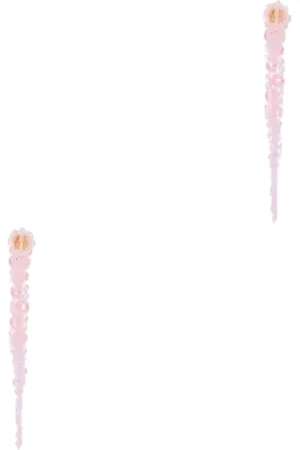 Simone Rocha Tilbehør, Dame, Lyserød, ONE SIZE, Elegant Crystal Cascade Hair Clips