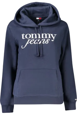 Tommy Hilfiger Sweathshirts & Hoodies, Dame, Blå, XS, Bomuld, Blå Bomuld Dame Sweatshirt Hættetrøje