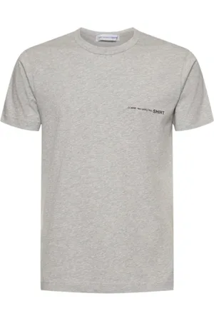 Comme des Garçons Top, Herre, Grå, S, Bomuld, Grå T-shirt med Logo Print