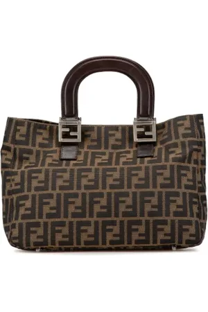 Fendi Pre-owned, Dame, Brun, ONE SIZE, Tyl, Pre-owned Canvas totes
