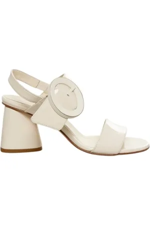 MARA BINI Sko, Dame, Hvid, 38 EU, Læder, Laklæder Sandal - Beige