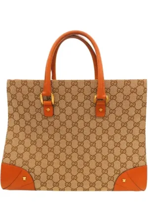 Gucci Pre-owned, Dame, Brun, ONE SIZE, Uld, Pre-owned Canvas gucci-tasker