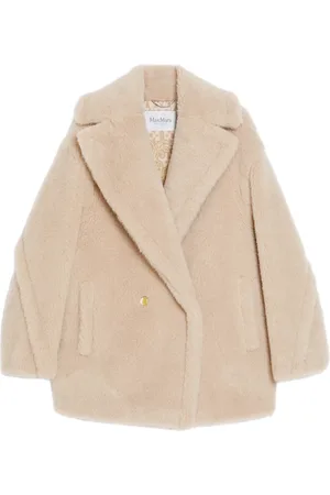 Max Mara Jakke, Dame, , S, Uld, Ikonisk Teddy Coat Alpaca Uld