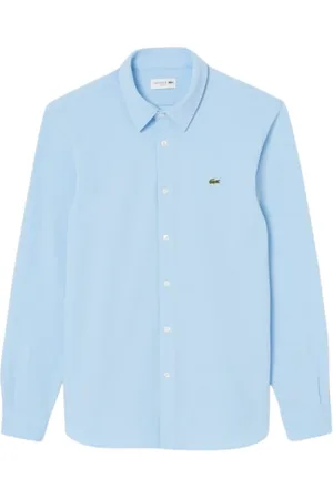Lacoste Skjorte, Herre, Blå, L, Bomuld, Basis Piqué Bomuld Skjorte