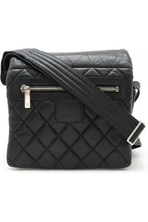 CHANEL Pre-owned, Dame, Sort, ONE SIZE, Uld, Pre-owned Laeder crossbody-tasker