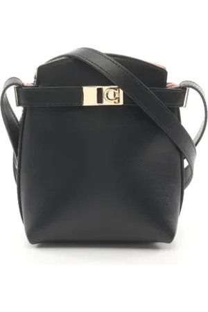 Salvatore Ferragamo Pre-owned, Dame, Sort, ONE SIZE, Uld, Pre-owned Laeder crossbody-tasker