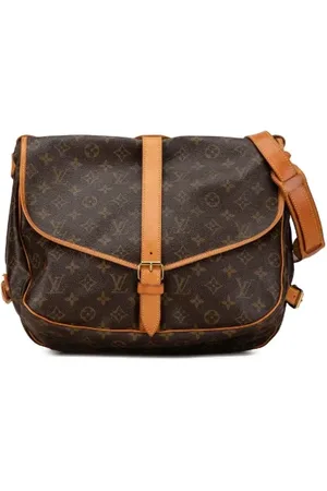 LOUIS VUITTON Pre-owned, Dame, Brun, ONE SIZE, Uld, Pre-owned canvas tasker