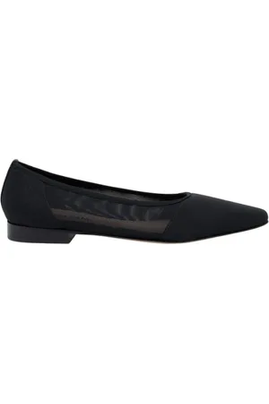 Parallèle Sko, Dame, Sort, 38 EU, Læder, Sort Stretch Mesh Ballet Flats