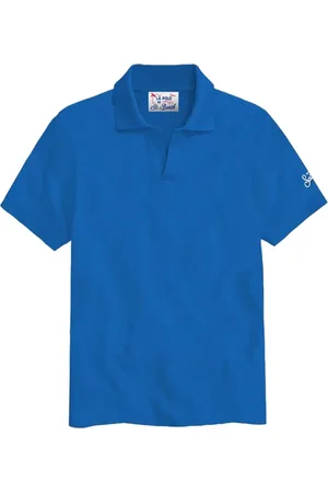 MC2 SAINT BARTH Top, Herre, Blå, M, Bomuld, Bomuld Elastan Polo Skjorte
