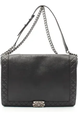 CHANEL Pre-owned, Dame, Sort, ONE SIZE, Uld, Pre-owned Laeder chanel-tasker