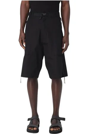 C.P. Company Shorts, Herre, Sort, M, Uld, Sorte Cargo Shorts med Bælte