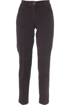 Jacob Cohen Bukser, Dame, Brun, 2XL, Bomuld, Fløjlsribbede bukser Marina model