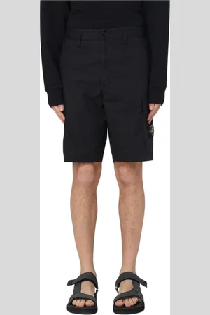 Stone Island Shorts, Herre, Sort, W33, Minimalist Skræddersyede Shorts til Mænd