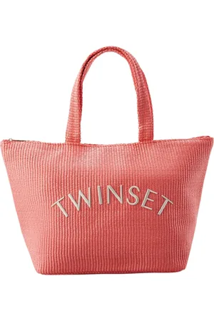 Twin-Set Taske, Dame, Lyserød, ONE SIZE, Fuchsia Shopper Taske med Logo