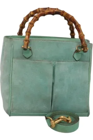 Gucci Pre-owned, Dame, Grøn, ONE SIZE, Uld, Pre-owned Ruskind hndtasker