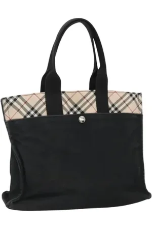 Burberry Pre-owned, Dame, Sort, ONE SIZE, Tyl, Pre-owned canvas håndtasker