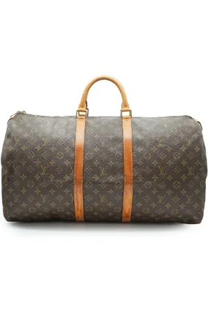 LOUIS VUITTON Pre-owned, Dame, Brun, ONE SIZE, Tyl, Pre-owned Laeder rejsetasker