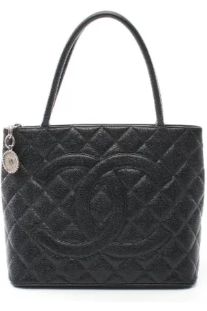 CHANEL Pre-owned, Dame, Sort, ONE SIZE, Uld, Pre-owned Laeder totes