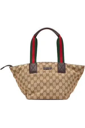Gucci Pre-owned, Dame, Brun, ONE SIZE, Tyl, Pre-owned canvas håndtasker