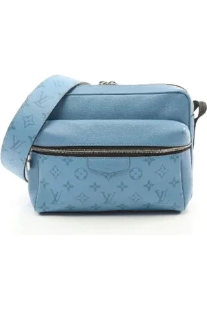 LOUIS VUITTON Pre-owned, Dame, Blå, ONE SIZE, Uld, Pre-owned Laeder louis-vuitton-tasker