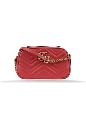 Gucci Taske, Dame, Rød, ONE SIZE, Læder, Quiltet læder crossbody taske