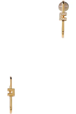 Elisabetta Franchi Tilbehør, Dame, Gul, ONE SIZE, Uld, Luksus Cubic Zirconia Øreringe