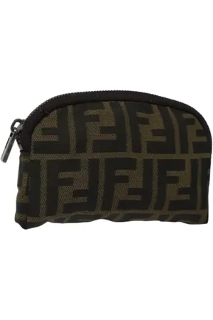 Fendi Pre-owned, Dame, Brun, ONE SIZE, Tyl, Pre-owned Canvas pouches