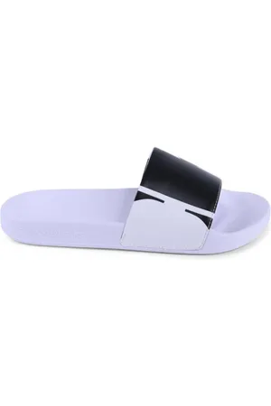 Calvin Klein Sko, Dame, Hvid, 41 EU, Nylon, Hvide Nylon Slide Sandaler