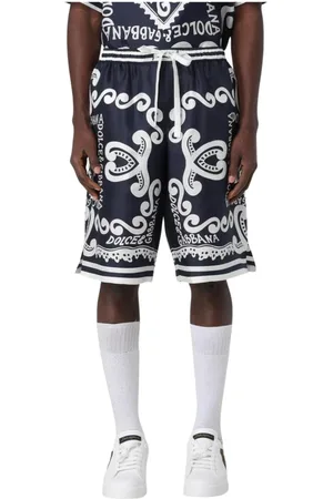 Dolce & Gabbana Shorts, Herre, Flerfarvet, M, Uld, Multifarvet Bandana Print Shorts