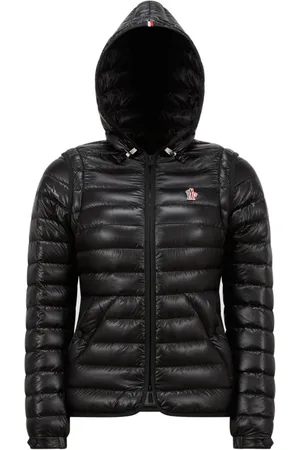 Moncler Jakke, Dame, Sort, S, Uld, Sort frakke til udendørs brug med dunforing