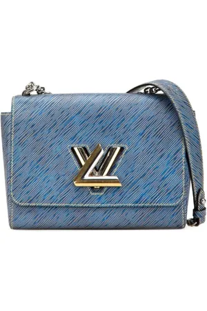 LOUIS VUITTON Pre-owned, Dame, Blå, ONE SIZE, Uld, Pre-owned Laeder louis-vuitton-tasker