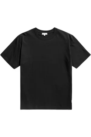 Norse projects Top, Herre, Sort, S, Bomuld, Broderet Logo Bomuld T-shirt