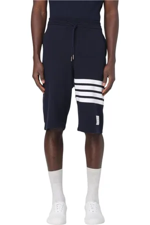 Thom Browne Shorts, Herre, Blå, 2XL, Bomuld, Marineblå Sweatshorts i afslappet pasform