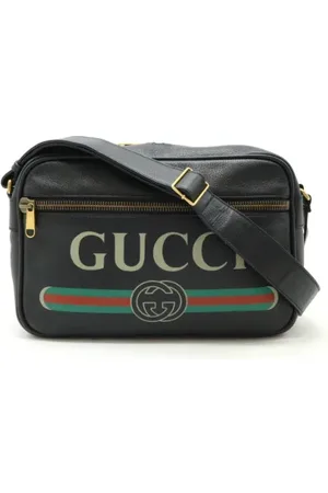 Gucci Pre-owned, Dame, Sort, ONE SIZE, Uld, Pre-owned Laeder crossbody-tasker