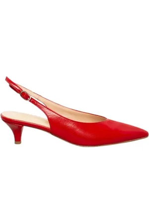 BIANCA DI Sko, Dame, Rød, 38 EU, Læder, Røde læder slingback sandaler