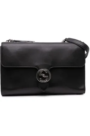 Gucci Pre-owned, Dame, Sort, ONE SIZE, Uld, Pre-owned Laeder crossbody-tasker