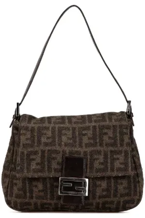 Fendi Pre-owned, Dame, Brun, ONE SIZE, Uld, Pre-owned Laeder skuldertasker