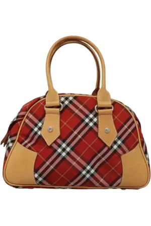 Burberry Pre-owned, Dame, Rød, ONE SIZE, Tyl, Pre-owned canvas håndtasker