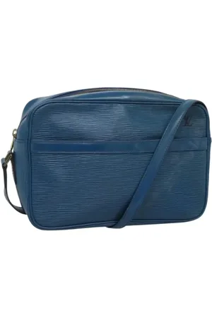 LOUIS VUITTON Pre-owned, Dame, Blå, ONE SIZE, Uld, Pre-owned Laeder louis-vuitton-tasker
