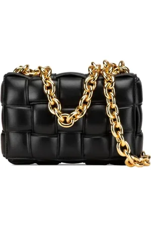 Bottega Veneta Pre-owned, Dame, Sort, ONE SIZE, Uld, Pre-owned Laeder skuldertasker