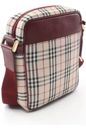Burberry Pre-owned, Dame, , ONE SIZE, Uld, Pre-owned Canvas skuldertasker