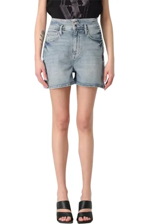 Armani Exchange Shorts, Dame, Blå, W27, Denim, Sten Vasket Denim Shorts