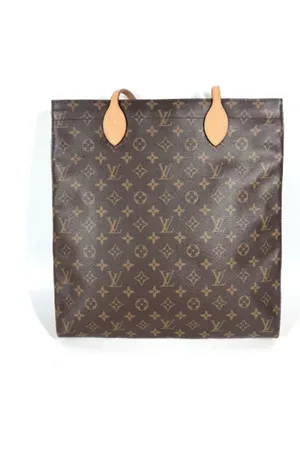 LOUIS VUITTON Pre-owned, Dame, Brun, ONE SIZE, Uld, Pre-owned canvas tasker