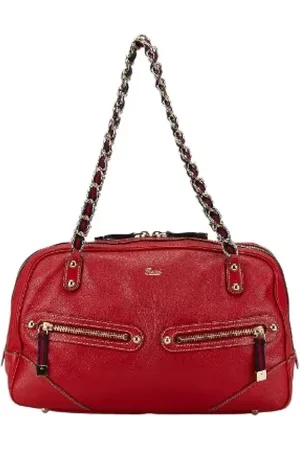 Gucci Pre-owned, Dame, Rød, ONE SIZE, Uld, Pre-owned Laeder skuldertasker