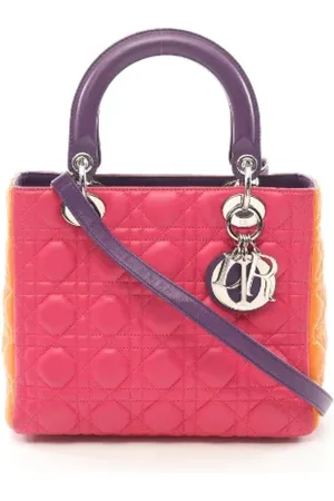 Dior Pre-owned, Dame, Flerfarvet, ONE SIZE, Uld, Pre-owned Laeder dior-tasker